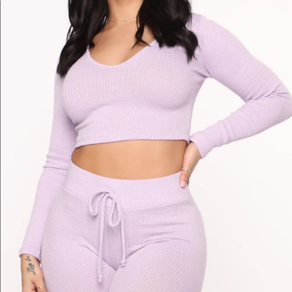 NWT Wanderlust Lavender V-neck long Sleeve hoodie